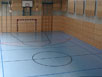 kombielastischer Sportboden mit blauem PUR-Oberbelag